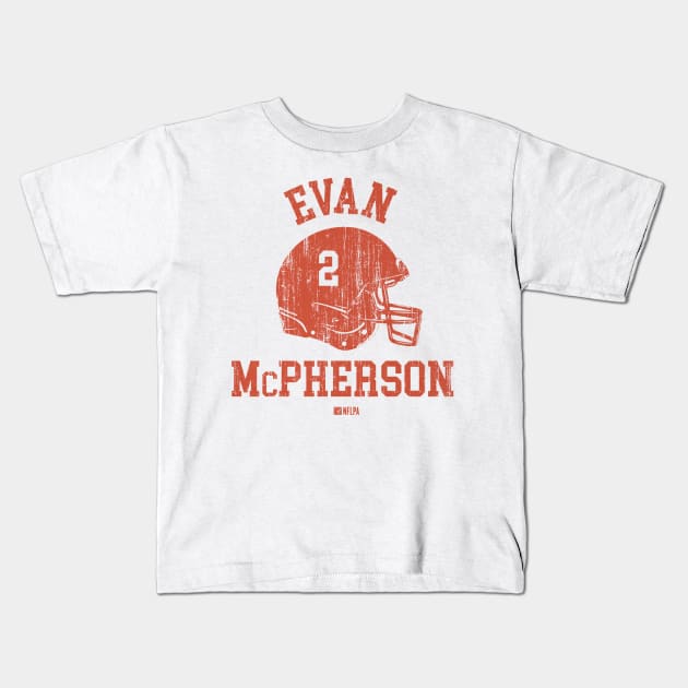 Evan McPherson Cincinnati Helmet Font Kids T-Shirt by TodosRigatSot